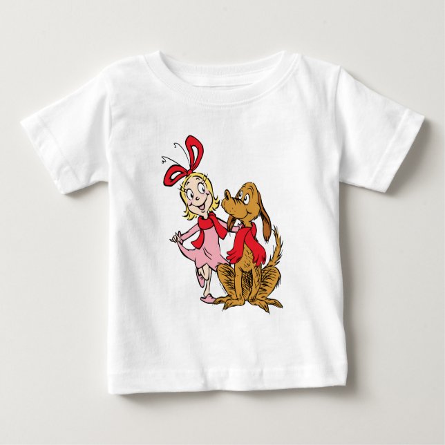 Camiseta De Bebé Cindy Lou Who and Max the Dog (Anverso)