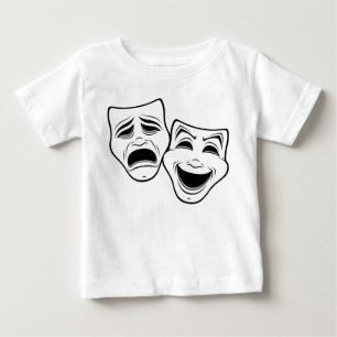 Camiseta De Bebé Cine De Comedia Y Tragedia Enmascara La Línea Neg
