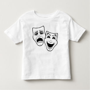 Camiseta De Bebé Cine De Comedia Y Tragedia Enmascara La Línea Negr