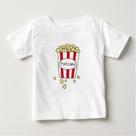 Camiseta De Bebé Cine divertido palomitas de maíz en cubo blanco ro