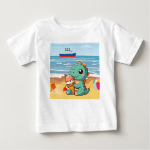 Camiseta De Bebé Cino de helados en la playa