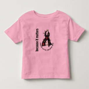 Camiseta De Bebé Cinta 3 de la flor del cáncer de piel del melanoma