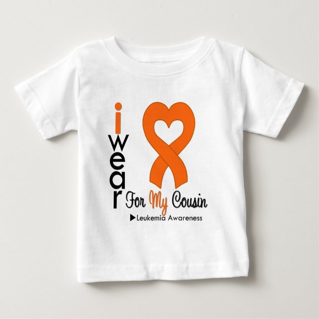 Camiseta De Bebé Cinta anaranjada del corazón del desgaste de la (Anverso)