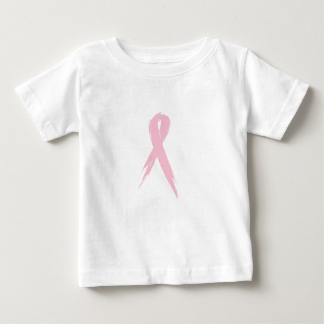 Camiseta De Bebé Cinta de cáncer de mama: Shirt floreciente para el (Anverso)