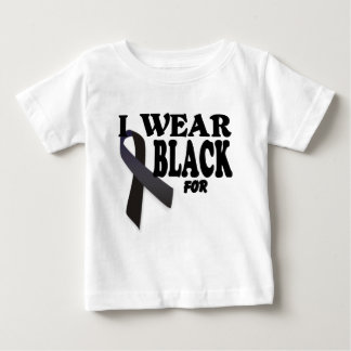 Camiseta De Bebé Cinta de la conciencia del melanoma llevo el negro
