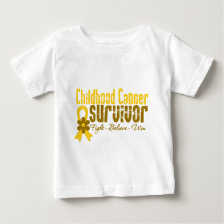 Camiseta De Bebé Cinta de la flor del superviviente del cáncer de