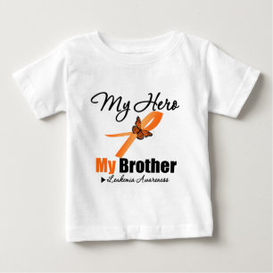 Camiseta De Bebé Cinta de la leucemia mi HÉROE mi Brother