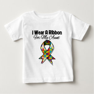 Camiseta De Bebé Cinta del autismo para mi tía
