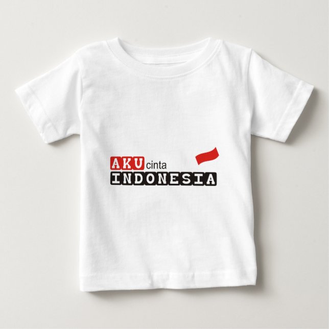 Camiseta De Bebé cinta Indonesia del aku (Anverso)