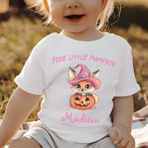 Camiseta De Bebé Cinta pequeña Fox Witch Gorra Nombre personalizado