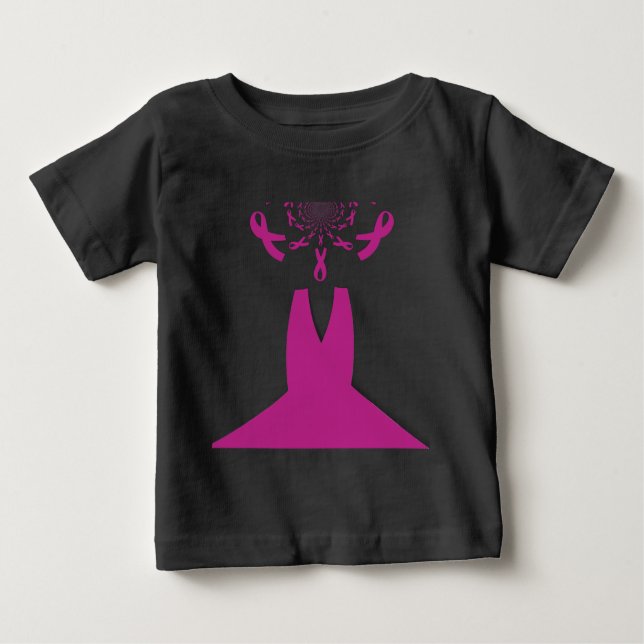 Camiseta De Bebé Cinta rosa para la prevención del cáncer de mama (Anverso)