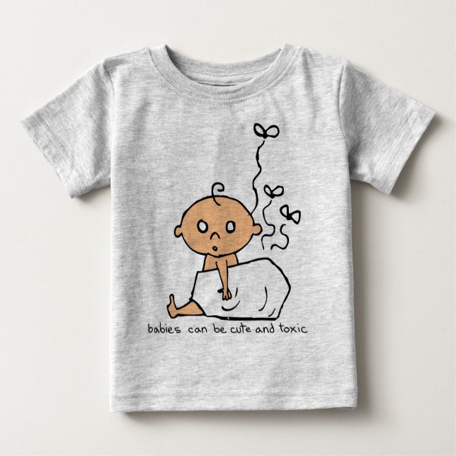 Camiseta De Bebé Cinta y tóxica (Anverso)