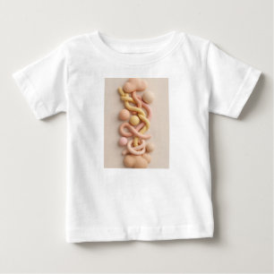 Camiseta De Bebé Cintas de arcilla verticales abstractas entrelazad
