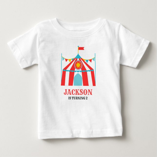 Camiseta De Bebé Circo de Carnaval Cumpleaños (Anverso)