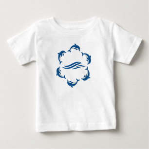 Camiseta De Bebé Círculo de delfines para niños