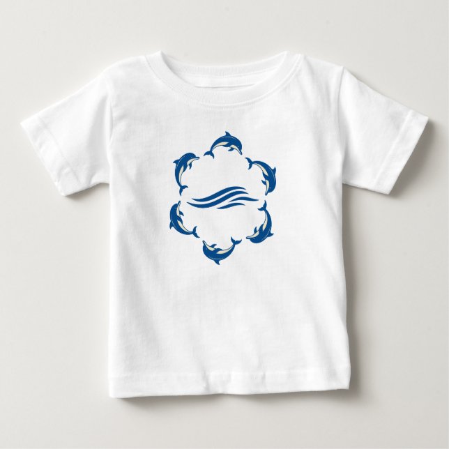 Camiseta De Bebé Círculo de delfines para niños (Anverso)