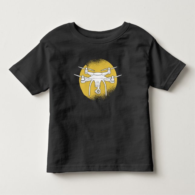 Camiseta De Bebé Círculo de Grunge Quadcopter Multirotor Piloto de  (Anverso)