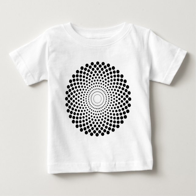 Camiseta De Bebé Círculo de semitono 02 - Negro (Anverso)