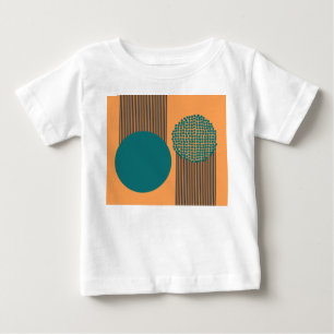 Camiseta De Bebé Círculo y líneas modernos de mediados del siglo