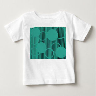 Camiseta De Bebé Círculos con lino turquesa