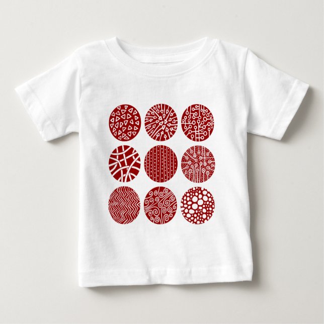 Camiseta De Bebé Círculos decorativos (Anverso)
