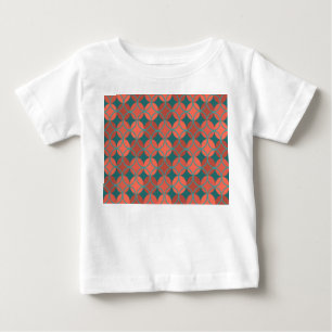 Camiseta De Bebé Círculos: Verde azulado y Naranja