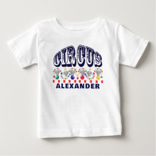 Camiseta De Bebé Circus Elephants Stripe Carnival