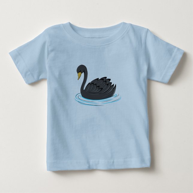 Camiseta De Bebé Cisne negra (Anverso)