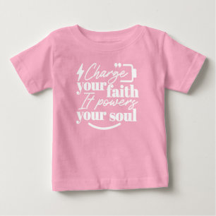 Camiseta De Bebé Cita Cristiana Motivacional – Carga Tu Fe