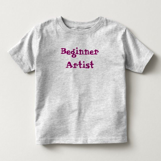 Camiseta De Bebé Cita de artista principiante (Anverso)