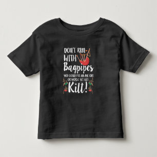 Camiseta De Bebé Cita de Bagpipe mata música escocesa brotar humor