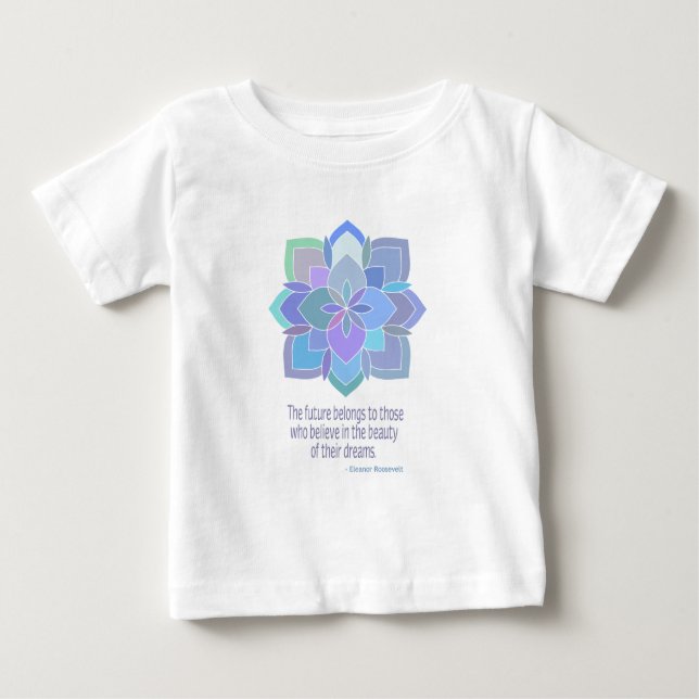 Camiseta De Bebé Cita de belleza Mandala Eleanor Roosevelt (Anverso)