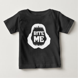 Camiseta De Bebé Cita de Bite me - Tiburones Jaws