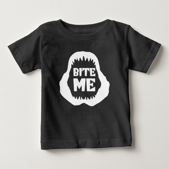 Camiseta De Bebé Cita de Bite me - Tiburones Jaws (Anverso)