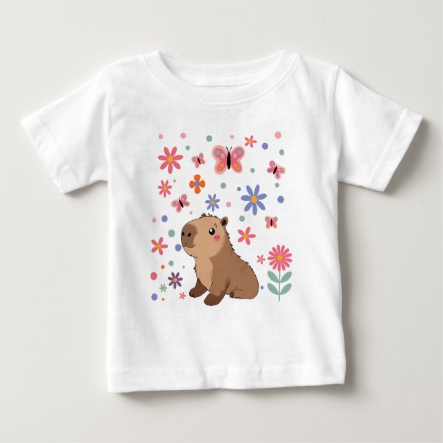 Camiseta De Bebé Cita de Capybara (Anverso)