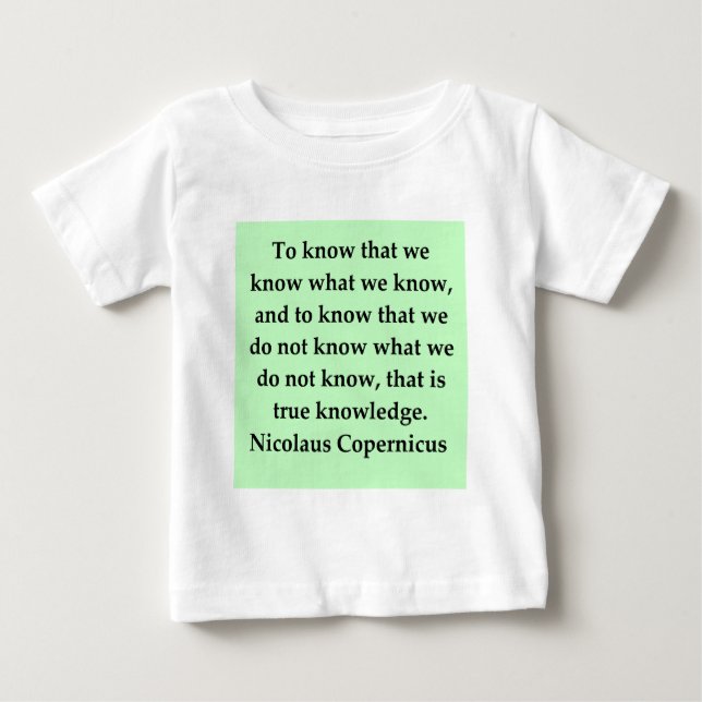 Camiseta De Bebé cita de copernicus (Anverso)