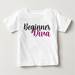 Camiseta De Bebé Cita de Diva Principiante Linda Sassy