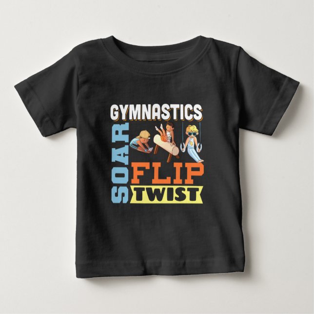Camiseta De Bebé Cita de Gimnasia Masculina - Vuela Gira y Retuérce (Anverso)