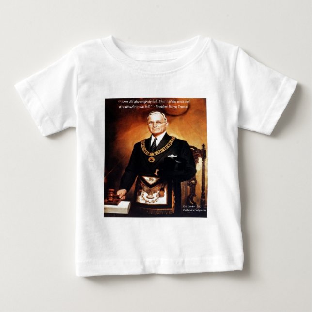 Camiseta De Bebé Cita de Harry Truman "No les dio el infierno" (Anverso)