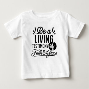 Camiseta De Bebé Cita de la Biblia Testimonio Vivo Motivación Crist