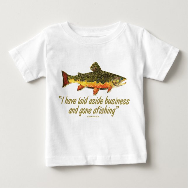 Camiseta De Bebé Cita de pesca Izaak Walton (Anverso)