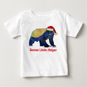 Camiseta De Bebé Cita de Santa con Ironía Festiva Divertida y Funky