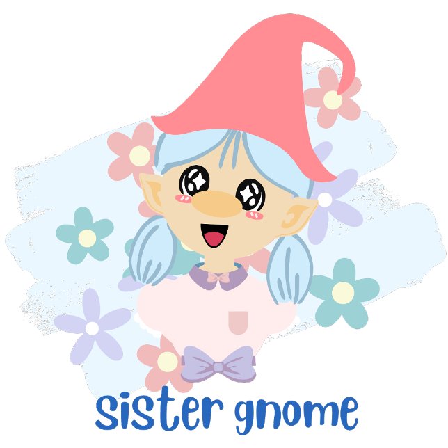 Camiseta De Bebé Cita de texto de hermana pequeña Gnome con imagen (Subido por el creador)