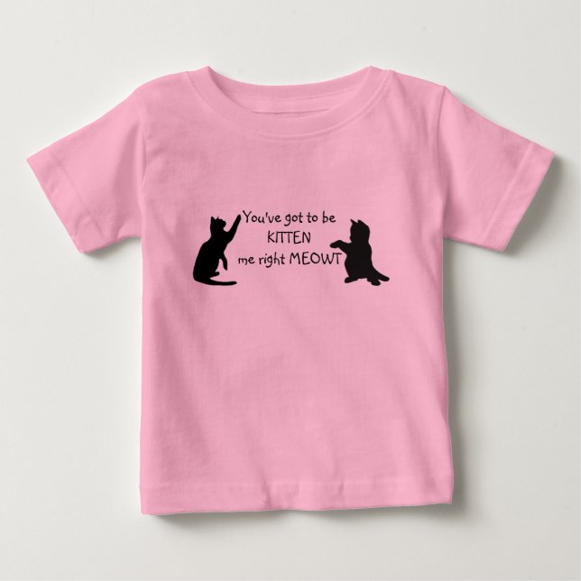 Camiseta De Bebé Cita divertida de gatito (Anverso)