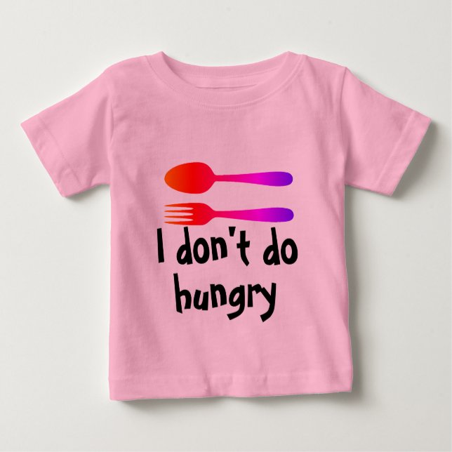 Camiseta De Bebé Cita divertida de los alimentos para niños (Anverso)