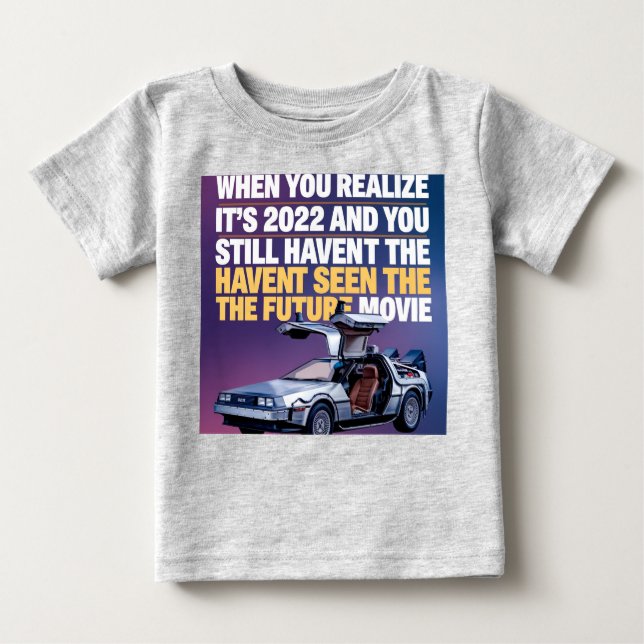 Camiseta De Bebé "Cita divertida del miedo de la araña - post de ti (Anverso)