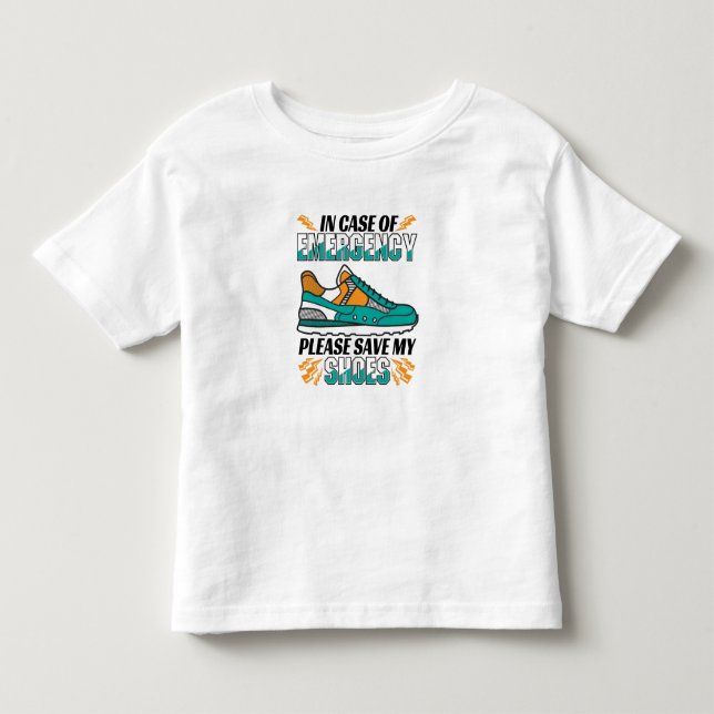Camiseta De Bebé Cita divertida - Salve mis zapatos (Anverso)