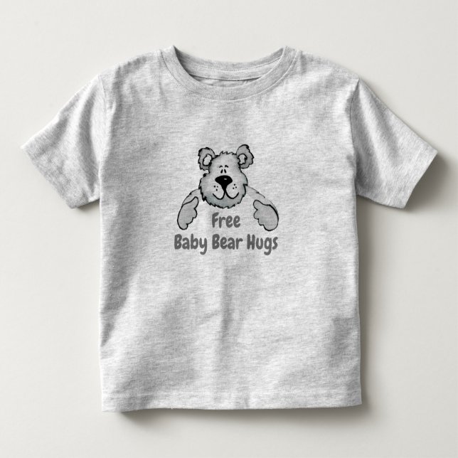 Camiseta De Bebé Cita gratuita de oso bebé abrazos de oso lindo (Anverso)