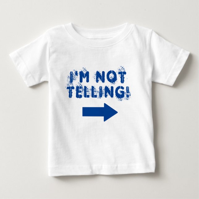 Camiseta De Bebé Cita linda "¡No lo digo!" con flecha (Anverso)