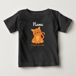 Camiseta De Bebé Cita linda y perfecta con gatito naranja